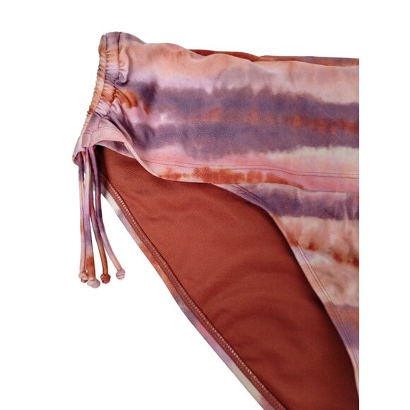 Time and Tru Womens XL Clay Brick Tie Dye Mid Rise Bikini Bottoms 1X - Picture 2 of 5